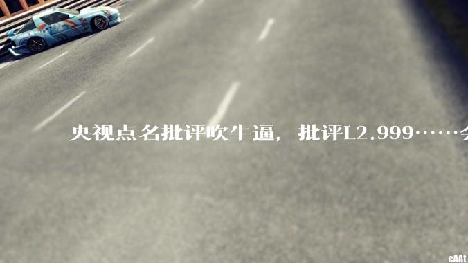 央视点名批评吹牛逼，批评L2.999……会被某法务部起诉吗？